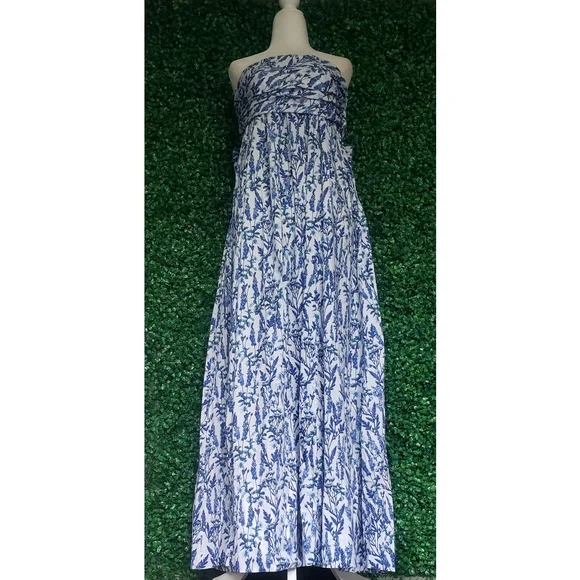 J.Crew Collection strapless bow-back maxi dress in meadow print - Picture 8 of 15